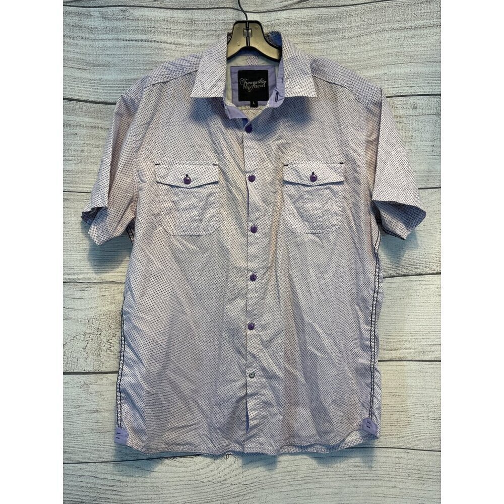 Men's Tranquility Mayhem Purple Button Down